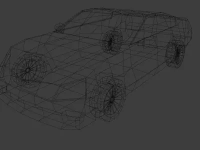 Low Poly Simple Car Low-poly 3D model