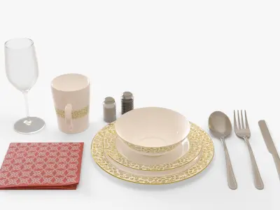 Table Setting 3D model