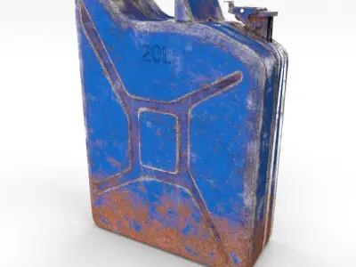 Jerry Can Weathered 3 PBR Low-poly 3D model