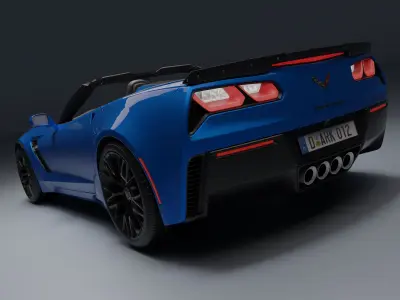 Chevrolet Corvette Z06 Low-poly 3D model