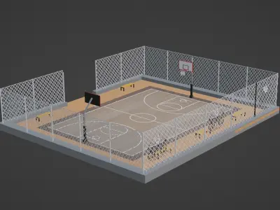 Basketball Stadium - Los Angeles Clippers Low-poly 3D model