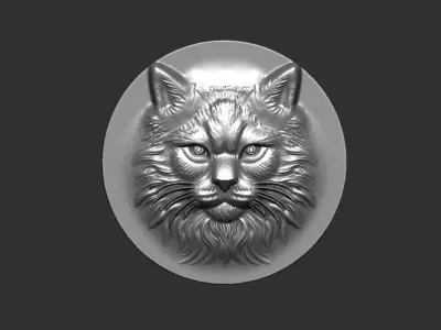 cat head 3D print model
