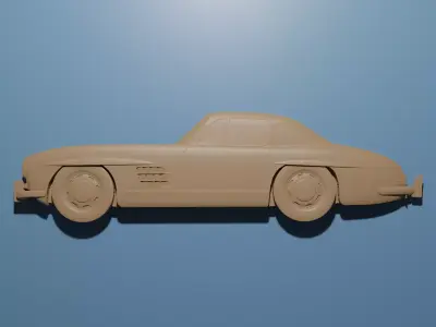 Mercedes-Benz 300 SL Gullwing 3D STL Model for CNC Router  3D model