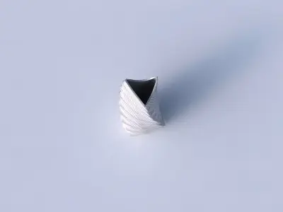 Vase twist curved tipping triangle 2 with distorted and twist... 3D print model