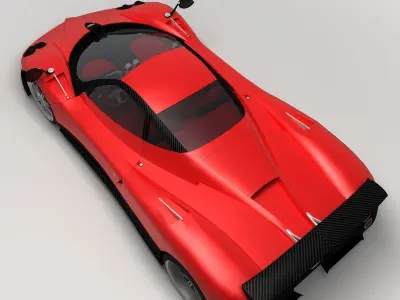 Pagani Zonda F Low Poly 3D model