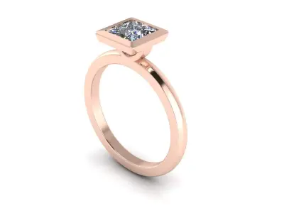 Solitiare Women Diamond Fashion Ring R5 3D print model