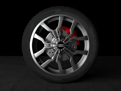 wheel audi Low-poly 3D model