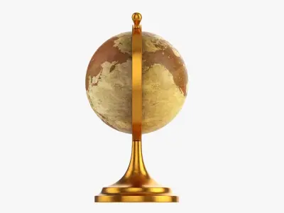 Decorative vintage table globe 3D model