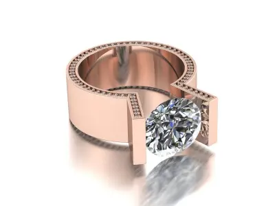 Jewelry Ring Gold 3D print model 2