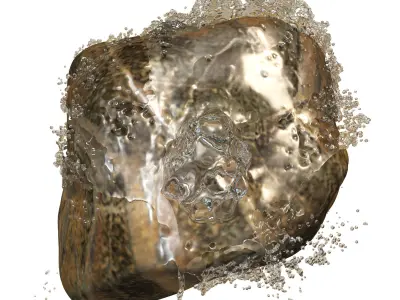 Exterior Rock Fountain 3D model