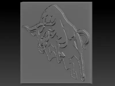 Bulll plexiglass plate 3D print model