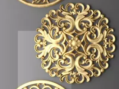 persian pattern for wall and decoration interior designe Low-poly 3D model