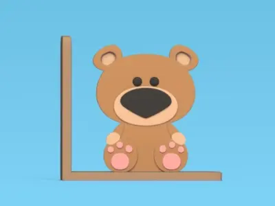 Bear Book Holder 3D print model