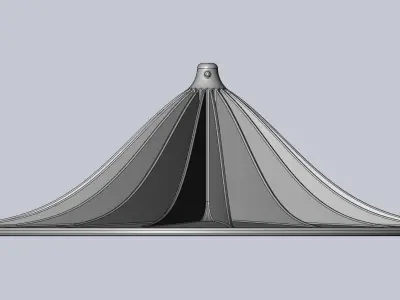 Extreme Pressure Radial Compressor Impeller Model 3D print model