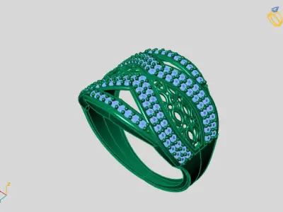 Women Ring 3DM Womens Ring 3d models 3D print model 3D print model 14