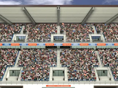 Modern tribune 3D model