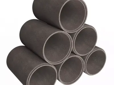 Concrete Pipe Low-poly 3D model