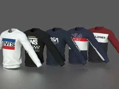 SWEATSHIRT fila sport Low-poly 3D model