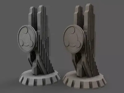 PBR Modern Monument and Memorial B Low-poly 3D model
