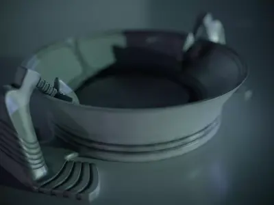Futuristic Metal Bowl - Sci-Fi Decorative 3D print model