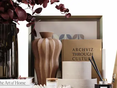 Decorative Set 221 Low-poly 3D model