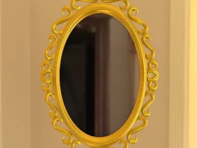 Oval Mirror Frame 3D model