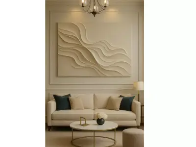 3D Wall Panel mural decor set relief stl cnc16 3D model