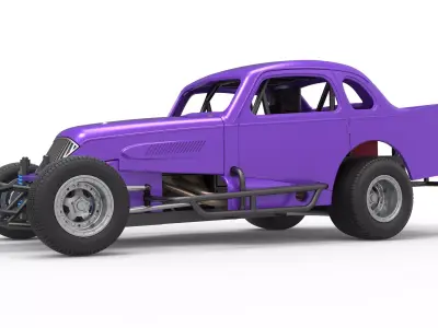 Vintage Dirt Modified stock car Scale 1 to 25 3D print model