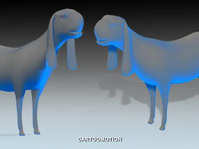 Syrian Goat Al SHAMI GOAT Low-poly 3D model