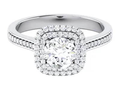 Solitaire ring model 3D print model purchase