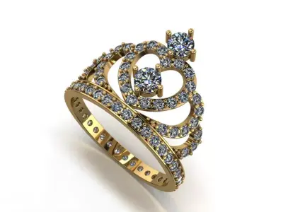 Crown ring 3D print model purchase
