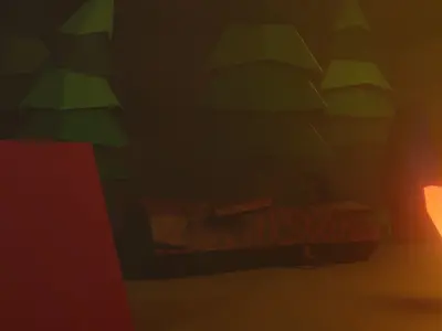 Lowpoly 3D model jeep 3D model