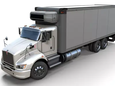 Kenworth t440 box truck Low-poly 3D model
