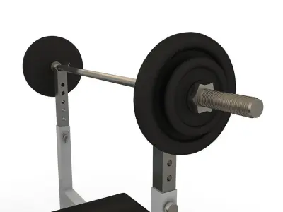 Weight Lifting Bench Low-poly 3D model
