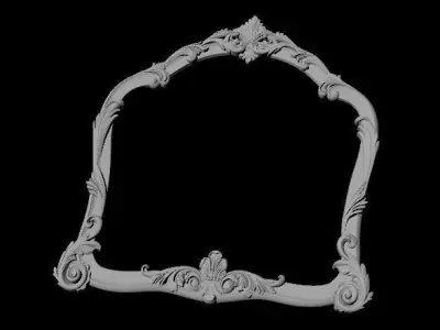mirror gold ornate frame 3D model purchase