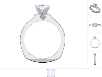 Women ring 3dm stl render detail 3D print model 21