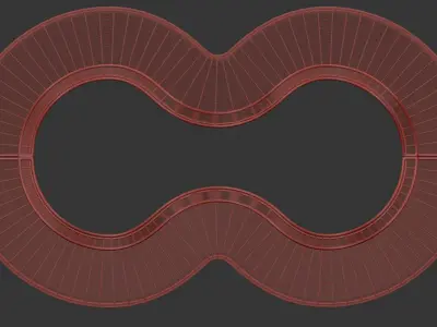 Rattan bench 3D model