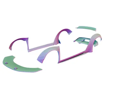 LB Works Audi R8 V10 Body Kit - 3D Printable 3D print model