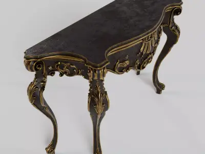 Console Table - Baroque Style 3D model