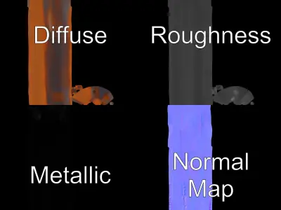 Realistic Snake Model Pack with Detailed Textures Low-poly 3D model