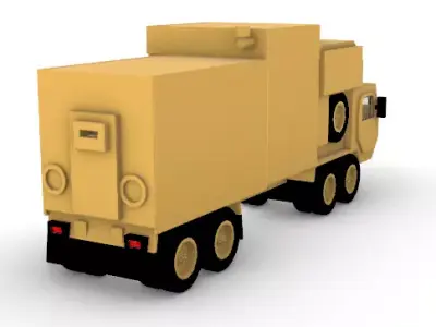 Mobile Nuclear Reactor Truck 1 Sci-Fi energy 3D print model