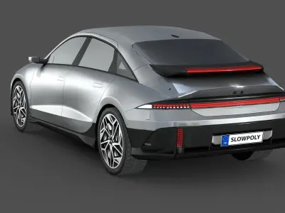 Hyundai IONIQ 6 Low-poly 3D model