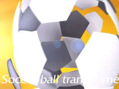 Soccer ball transformer Low-poly 3D model