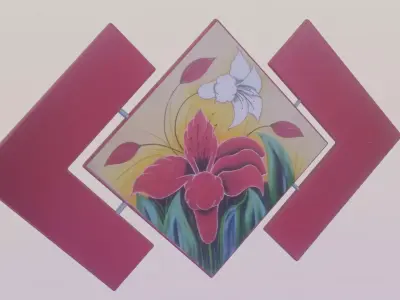 Quadro flower wall art Free 3D model