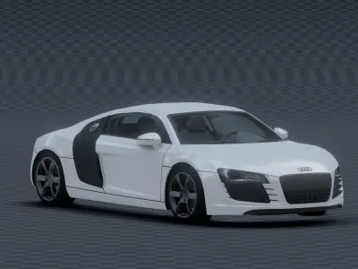 Audi R8 Low-poly 3D model