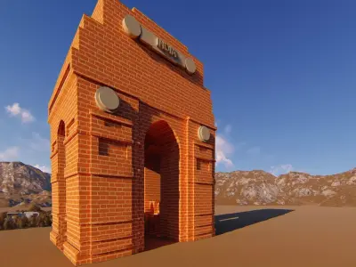 India gate 3d model  Low-poly 3D model