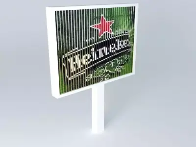 Riffled Image Billboard  Free 3D model