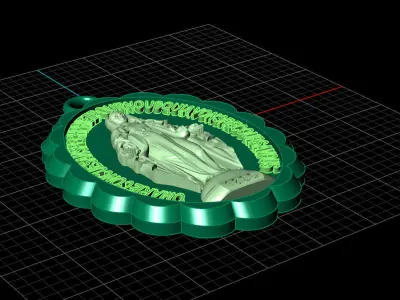 Virgin Mary necklace  3D print model
