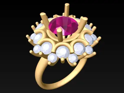 Diamond Ring - Womens Rings - N225107 3D print model