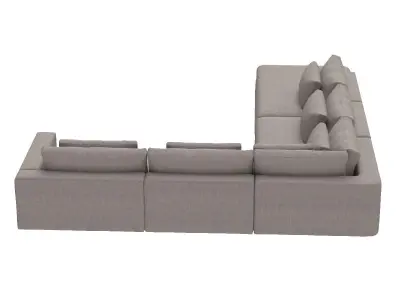 Atelier Bloor 4 Pc Raf Sectional W Ottoman Ches UATR-066-360-S3 3D model